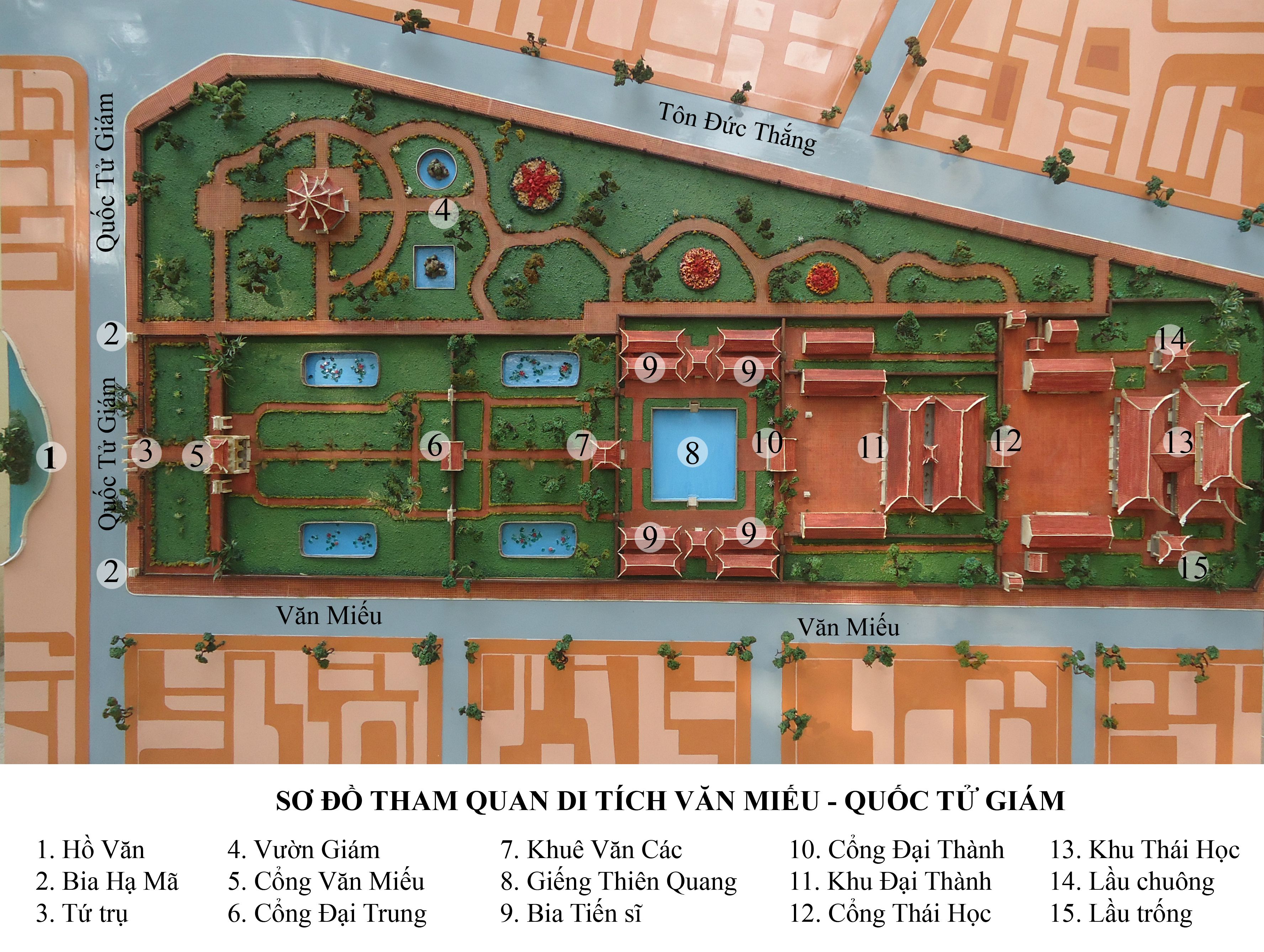 Map of Temple of Literature Hanoi
